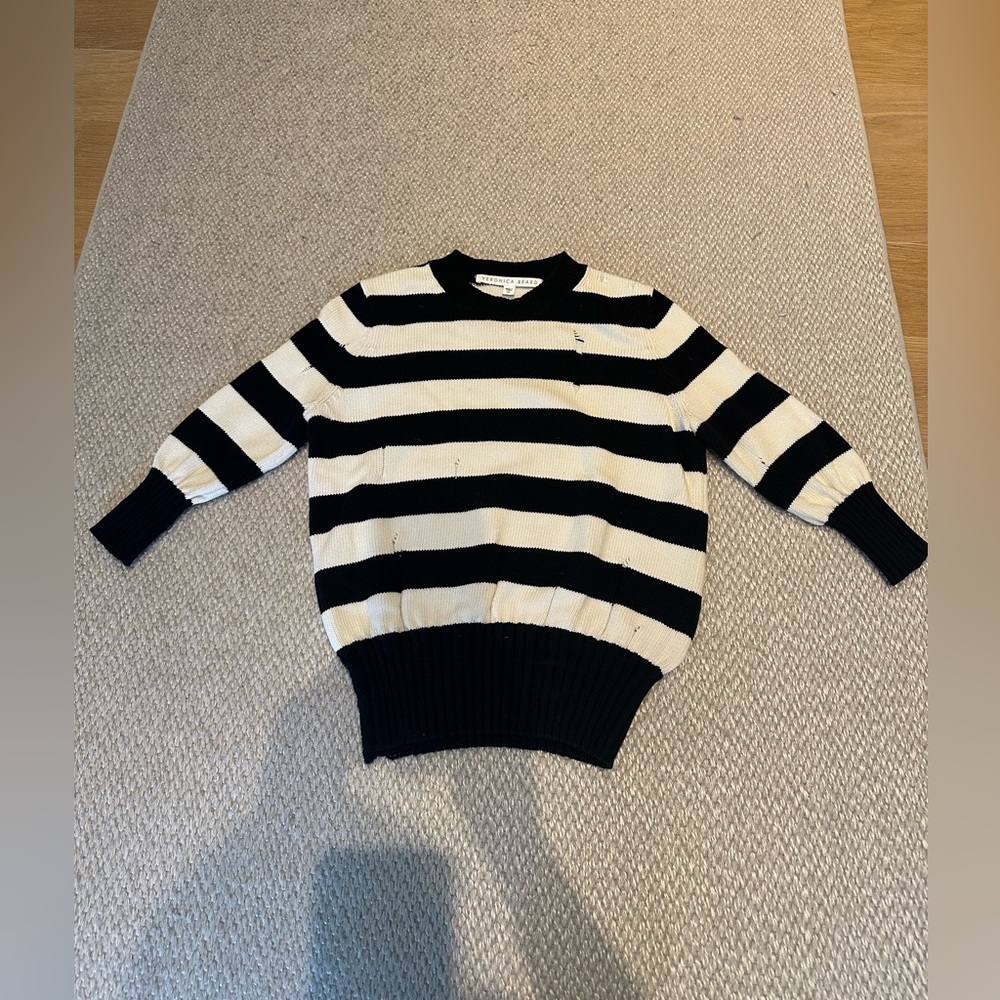 Veronica Beard Striped 3/4 length Sweater